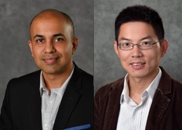 Dr. Shaunak D. Bopardikar (left) and Dr. Xiaobo Tan (right) received a new NSF grant